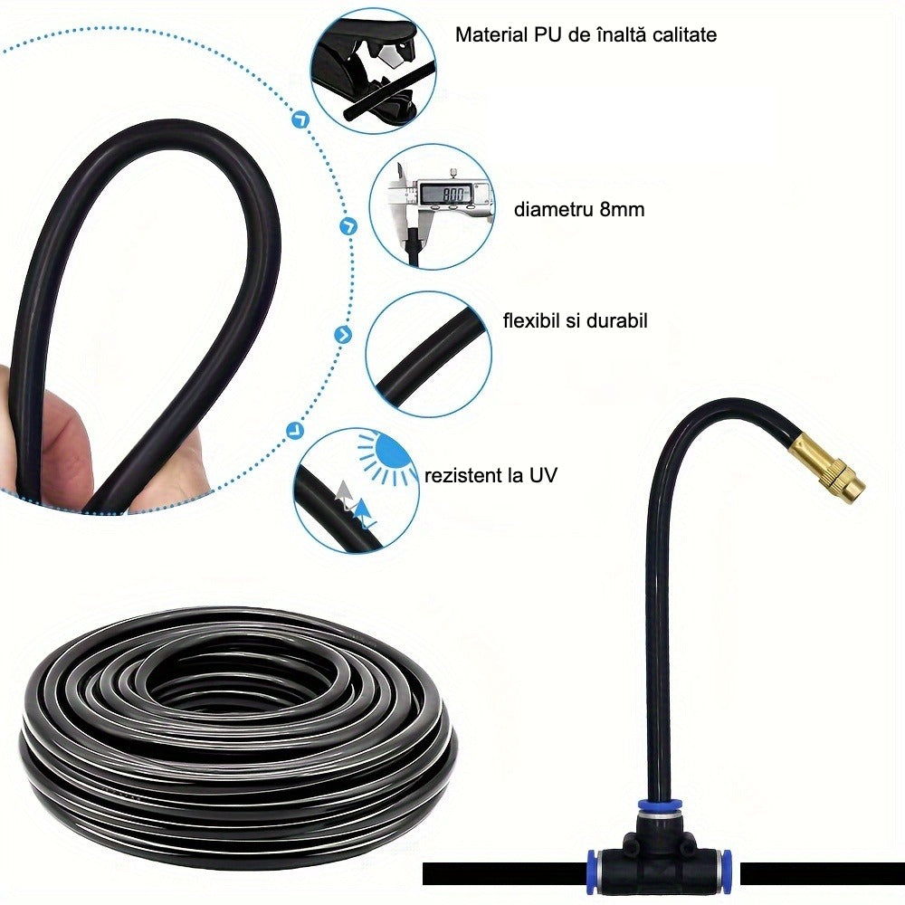 Kit Aspersor Universal pentru Irigații (5m-20m) - Cap de Pulverizare 360° pentru Grădină și Seră
