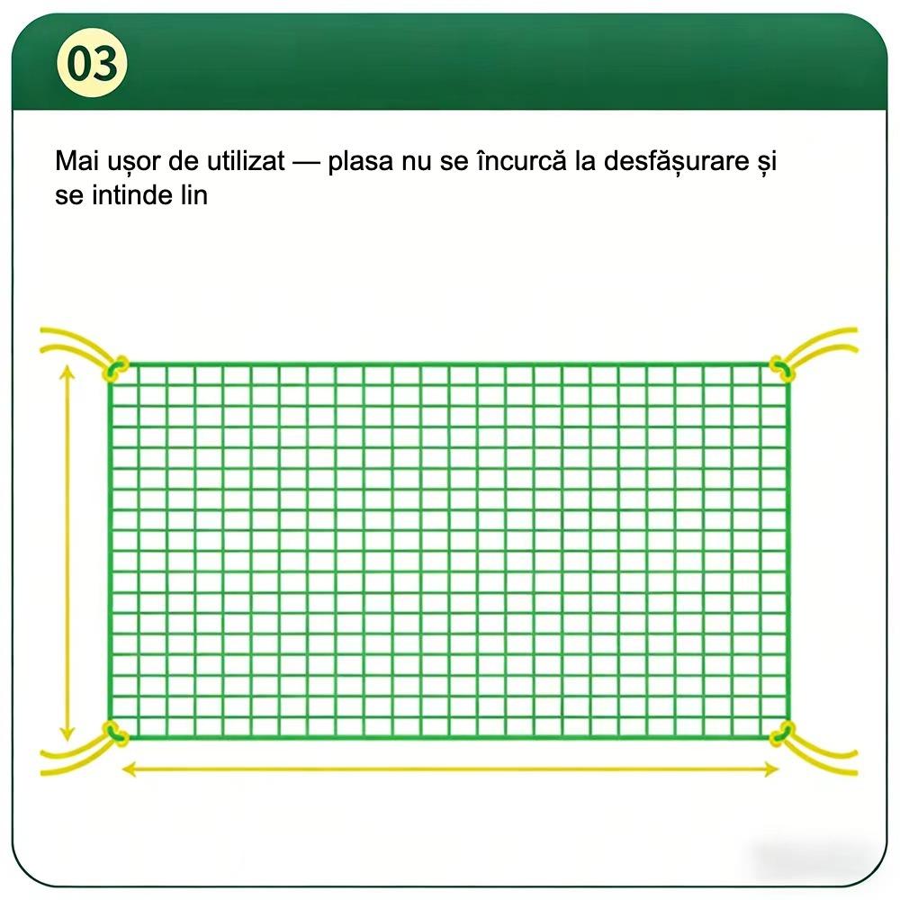 Plasă Spalier pentru Plante Cățărătoare 1.8mx5m - Reutilizabilă - Roșii, Fasole, Flori, Viță de Vie