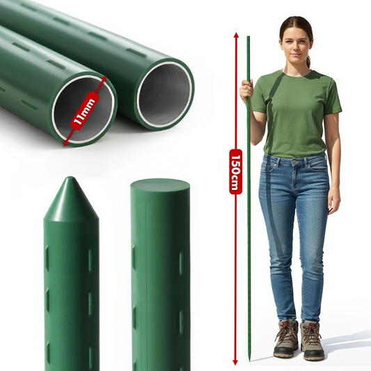 Țăruși (Araci) din Metal pentru Grădină 150x1.1 cm - Set 30 bucăți - suport pentru rosii, castraveti si fasole