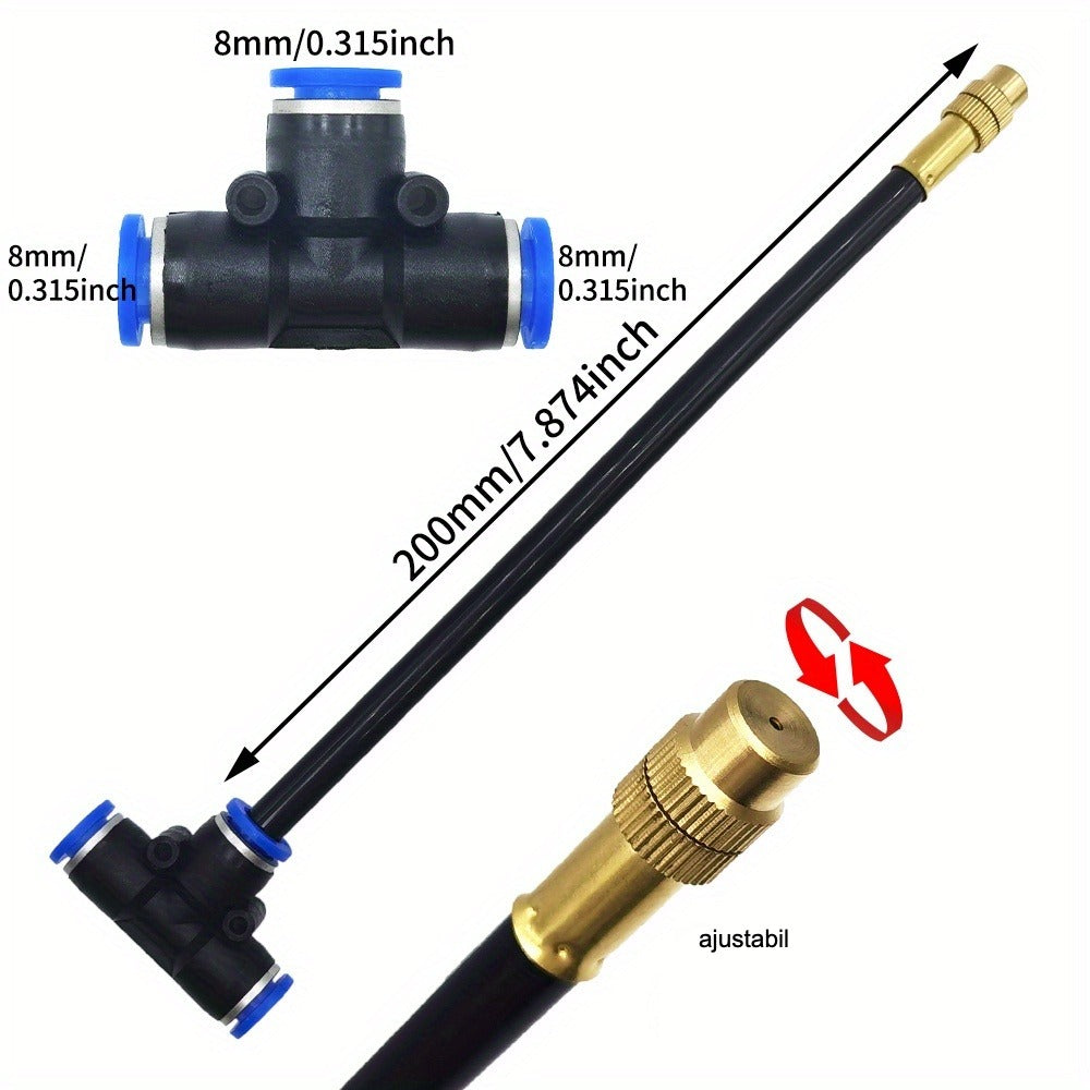 Kit Aspersor Universal pentru Irigații (5m-20m) - Cap de Pulverizare 360° pentru Grădină și Seră