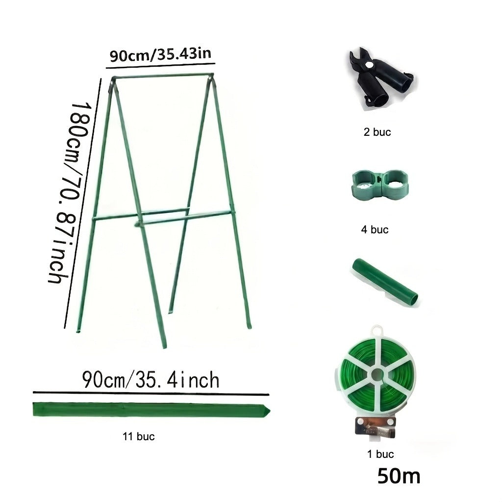 Suport tip A pentru Plante Cățărătoare 180cm - cu Sârmă de Legat 50m și Clește Inclus