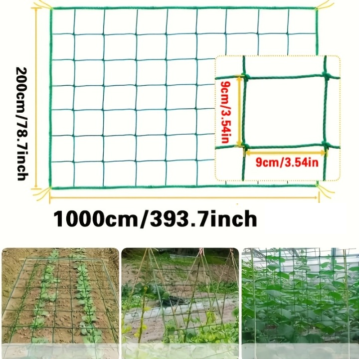 Plasă din Nylon Rezistentă pentru Plante Cățărătoare 1000cm x 200cm